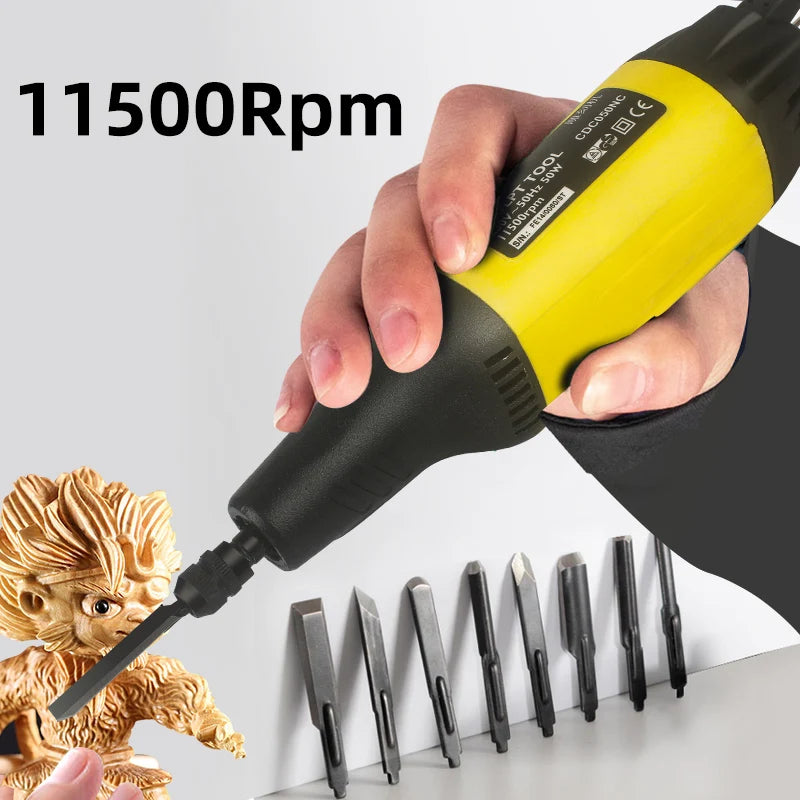220V Electric Chisel Carpentry Root Carving Knife Tool Sculpture Carpenter Chisel Woodworking Tool Wood Carving Powerful Chisel