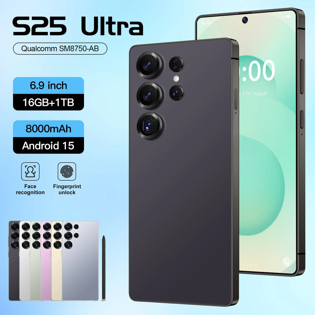 5G Smartphone 16GB RAM 1TB Storage, 6.9 Inch Unlocked Display Tidesmit