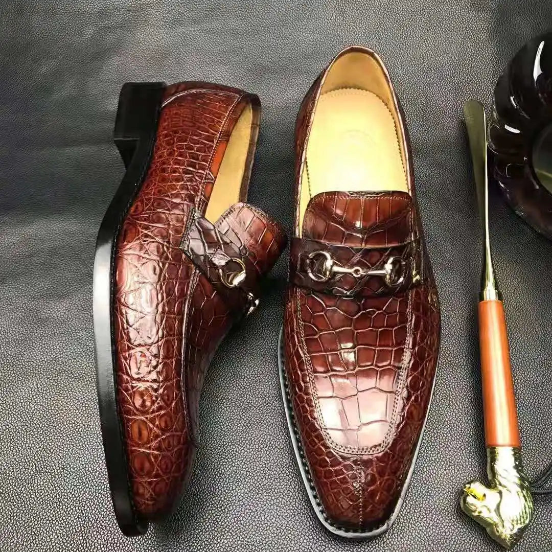 Goodyear Luxury Loafer Men Shoes High Quality New Arrivals Genuine Crocodile Leather Shoes Men alligator Custom Men's Shoes
