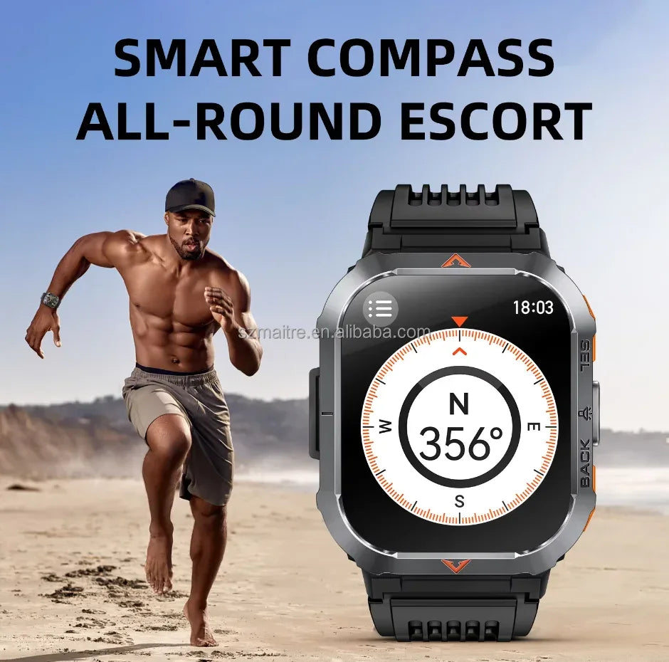 Smartwatch with Bluetooth Calling and GPS - S50 Waterproof Black My Store