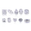 Assorted small loose lab-grown diamonds with square and round cuts