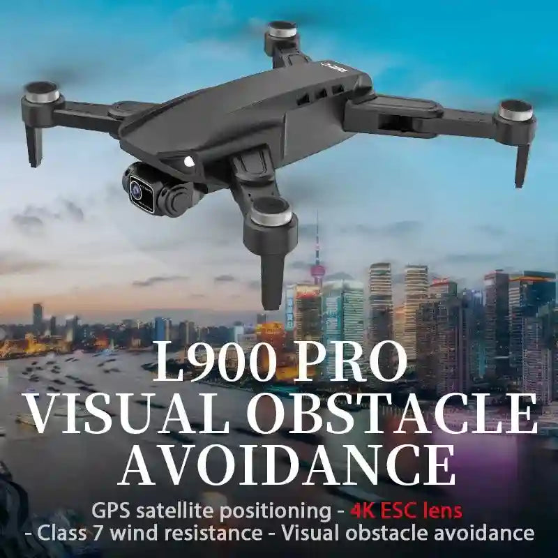 GPS Drone with 4K Camera - L900 Pro Foldable Quadcopter White Tidesmit