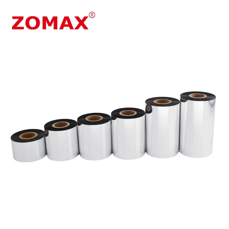 Black Premium Enhanced Wax  40mm-110mm X 300mThermal Transfer Ribbon Compatible with Zebra Printers