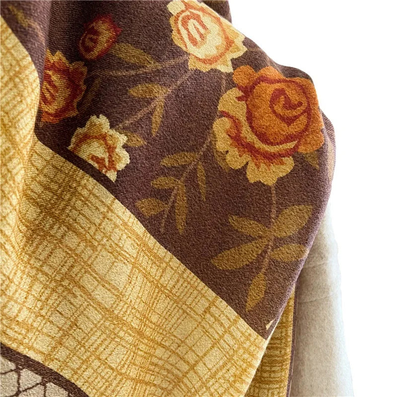 New Designer Warm Soft Pashmina Neck Scarves Shawl Blanket Water Soluble Lambs Luxury Wool Scarf