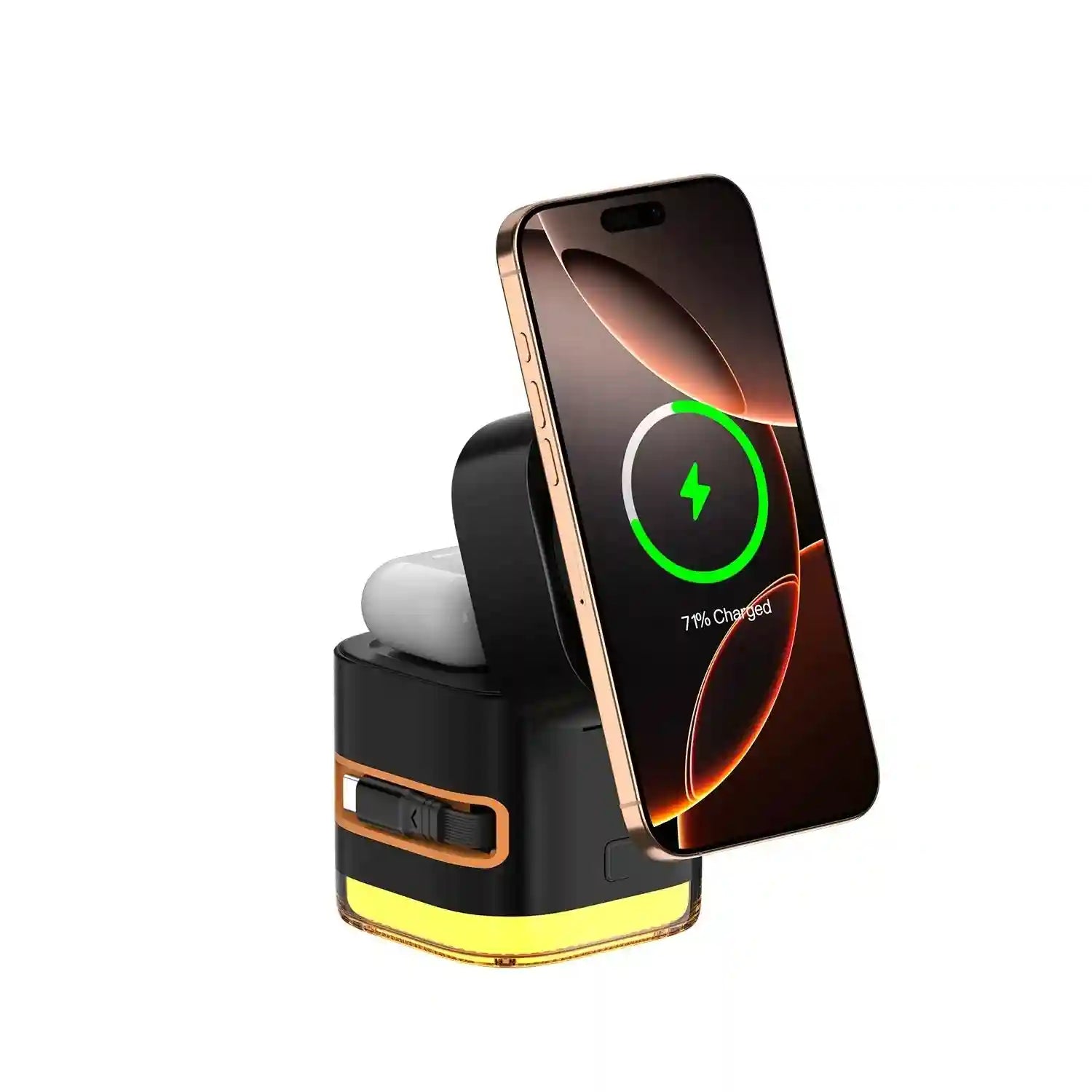 65W 5-in-1 Wireless Charging Station with LED Night Light Tidesmit