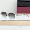 Luxury Designer Brand Irregular Sunglasses High Quality Diamond Cut Rimless Metal Frame Sunglasses