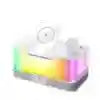 6-in-1 Wireless Charger Alarm Clock with RGB Light and Speaker - White Universal White Tidesmit