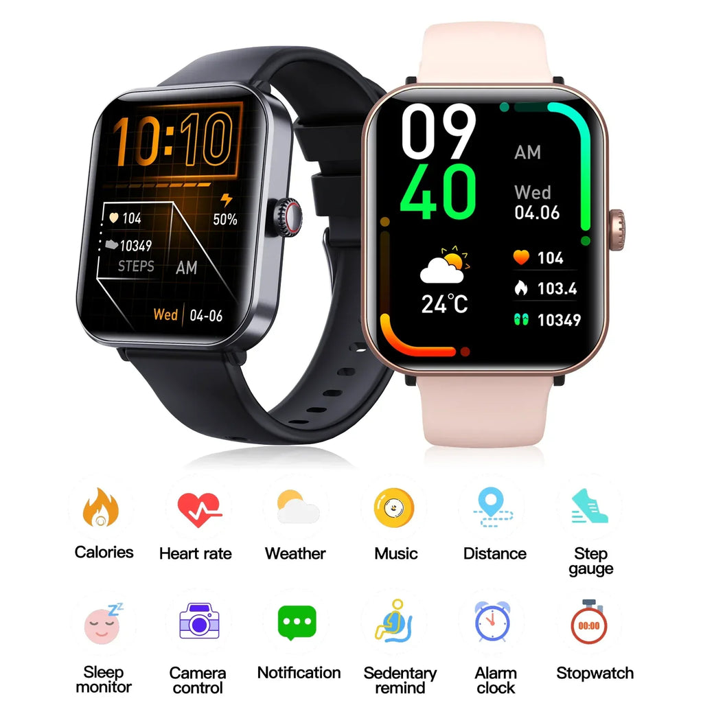 F57 Pro Smartwatch Fitness Tracker with Bluetooth Calling - Black My Store