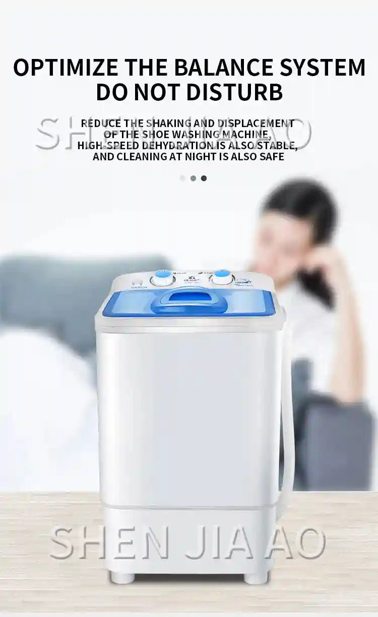 Tidesmit portable electric shoe washing machine for dorms cleaning shoes in 10 minutes, side angle view, unit 14