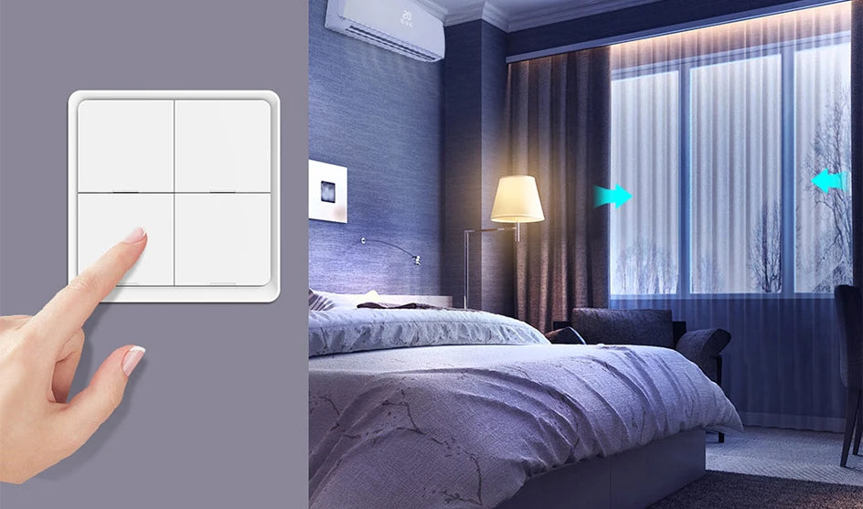 ZigBee Wireless 4 Gang 12 Scene Tuya Switch Push Button Controller Battery Powered Automation Scenario Work Alexa Google Home