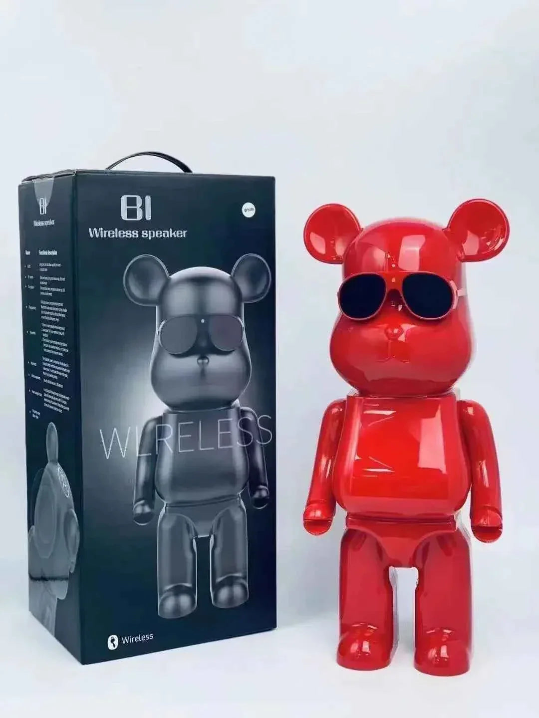 Violent Bear Portable Bluetooth Speaker - 360 Stereo Bass Sound Red My Store