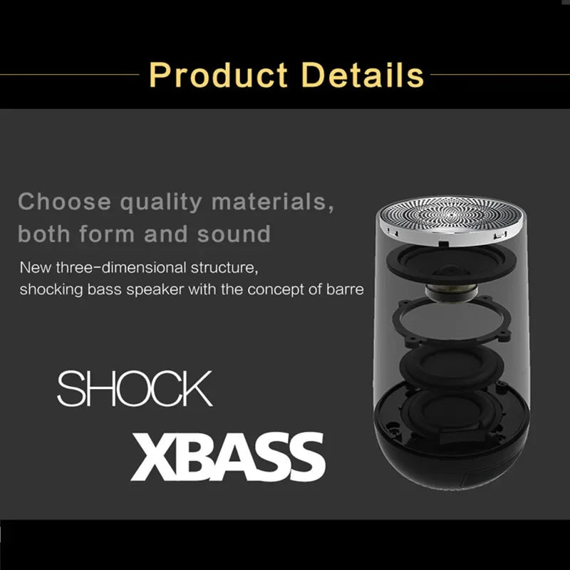Portable Bluetooth Speaker with 360 Surround Sound and Bass Boost My Store
