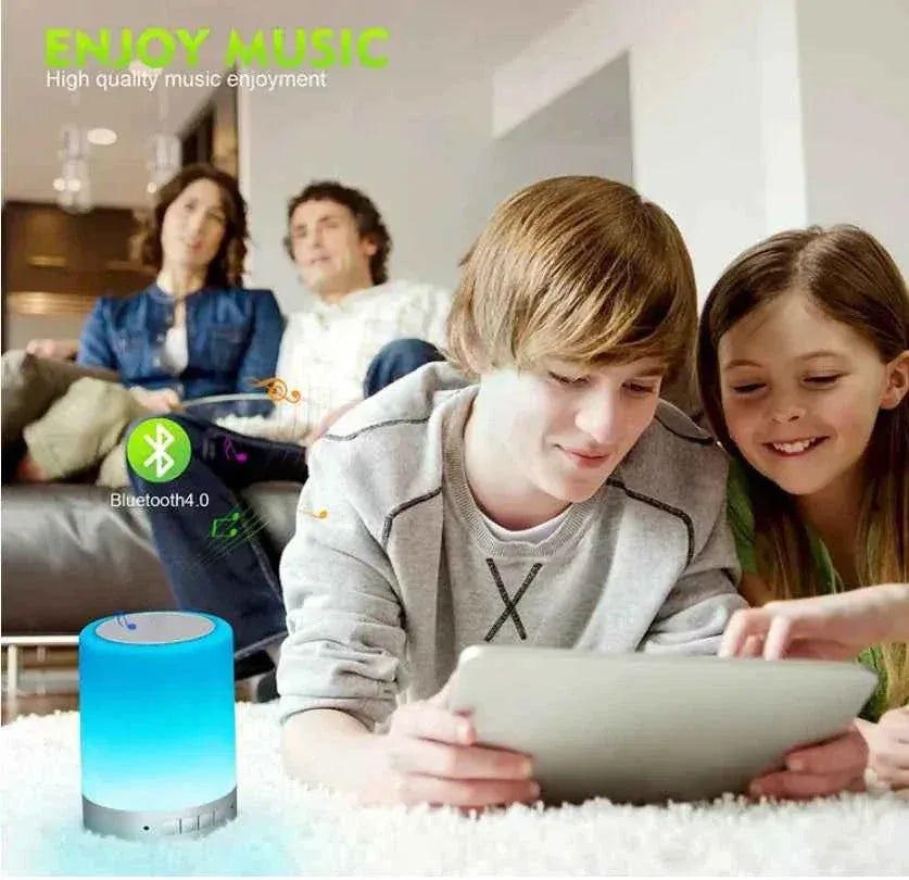 Portable Bluetooth Speaker with LED Touch-Sensing Ring Light My Store