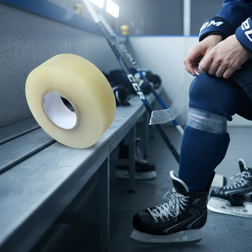 Custom Waterproof Clear Sport Shin Pad Guard Soccer Ice  Football Hockey Sock Tape  for Shin Guard Protection Players Grip Tape