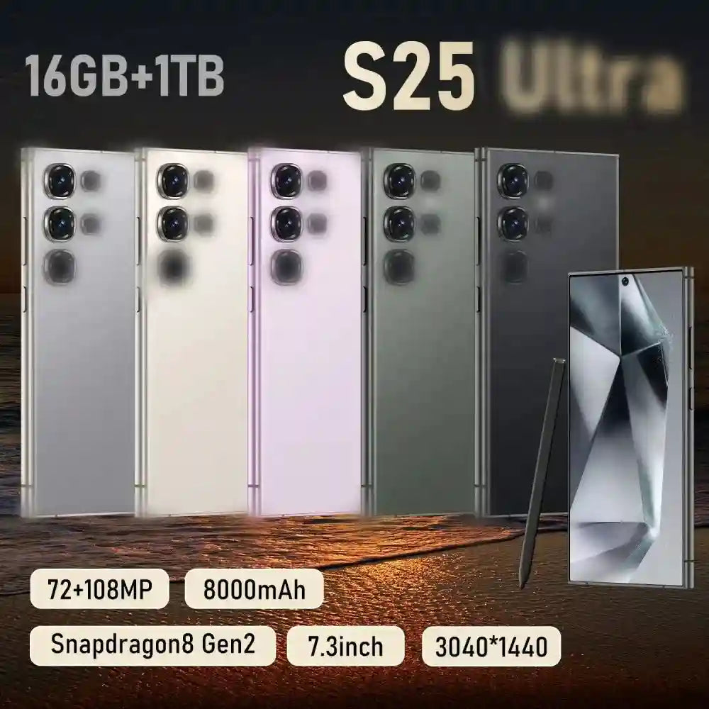 Tidesmit 7.3 Inch 5G Smartphone, 16GB RAM 1TB Storage, Unlocked Mobile Tidesmit