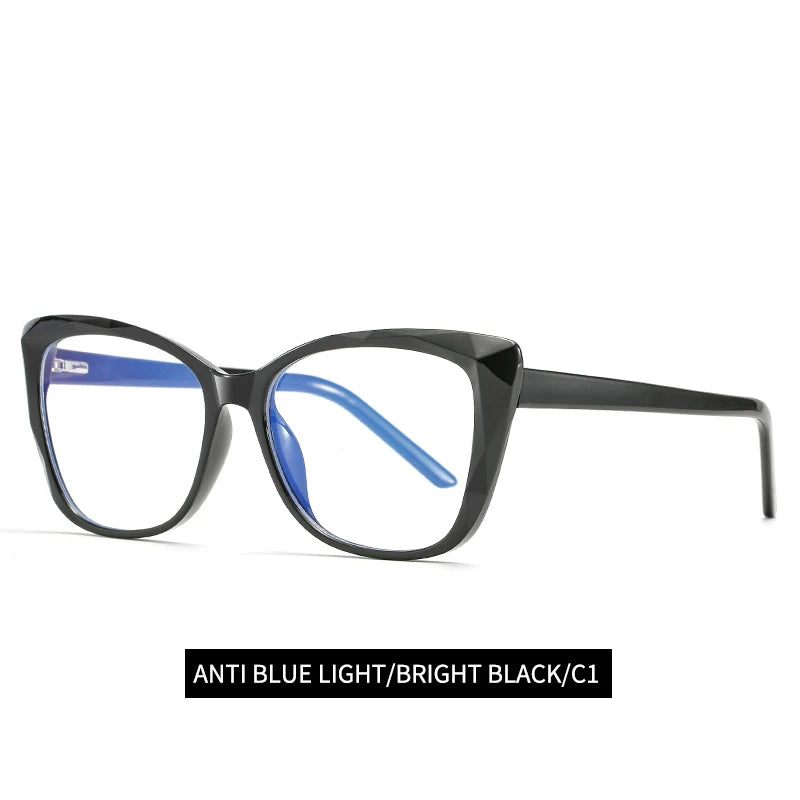 Monture Lunettes Chic Floral Cateye Women High Quality Eyewear Luxury Blue Light Filter Plastic 2023 Optical Frames Eyeglasses
