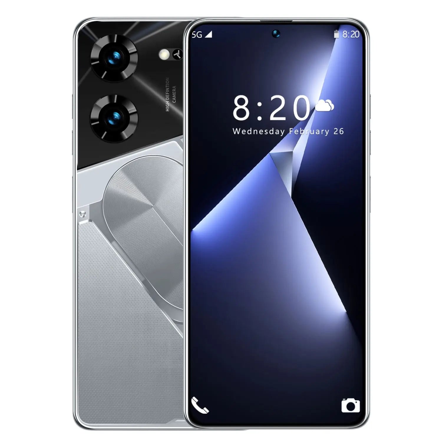Android 5G Smartphone 7.3 Inch 1TB 16GB RAM Black - Unlocked Mobile Tidesmit