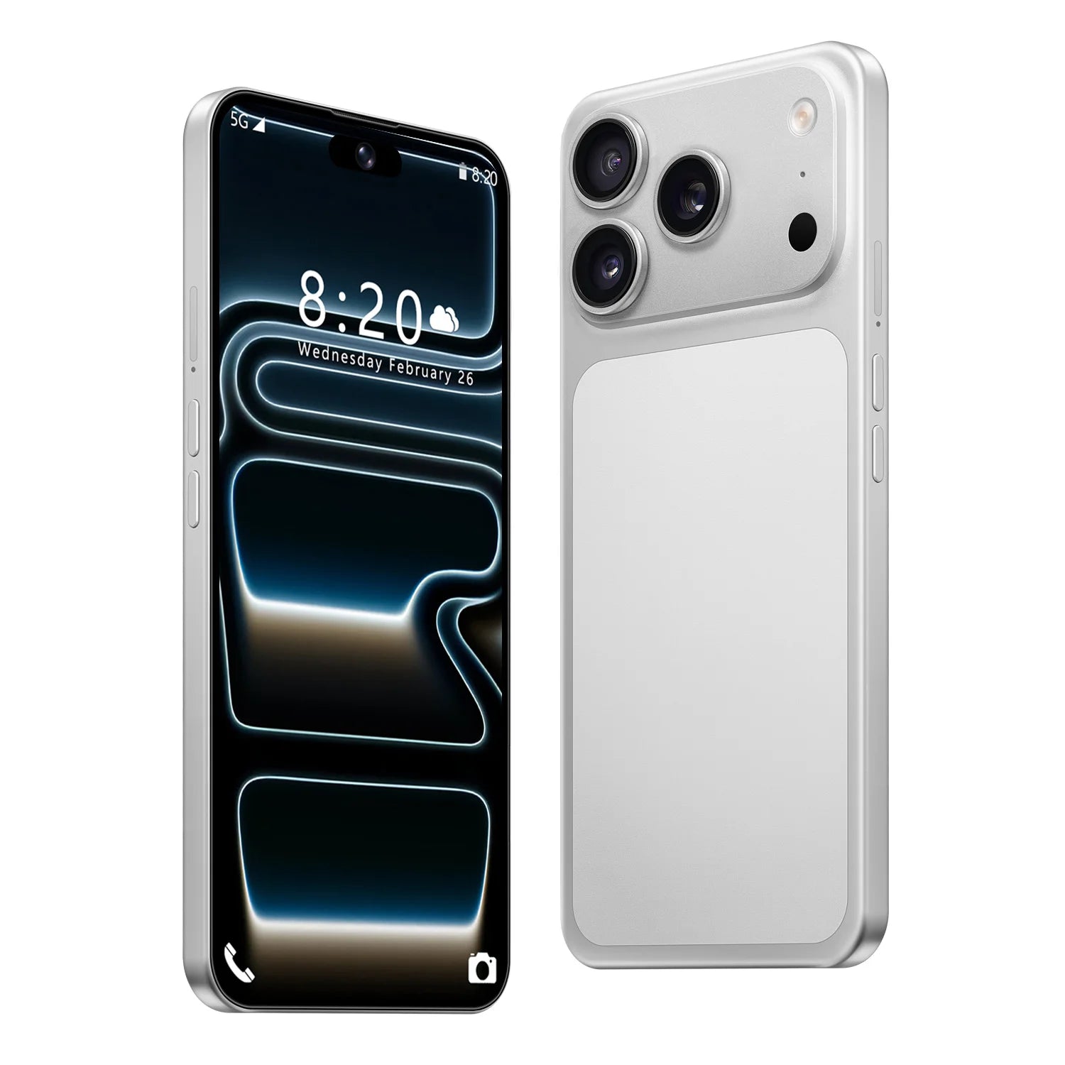 Tidesmit 2025 Model 17 Pro 5G smartphone with 6.9-inch 120Hz AMOLED display and 16GB RAM in sleek design