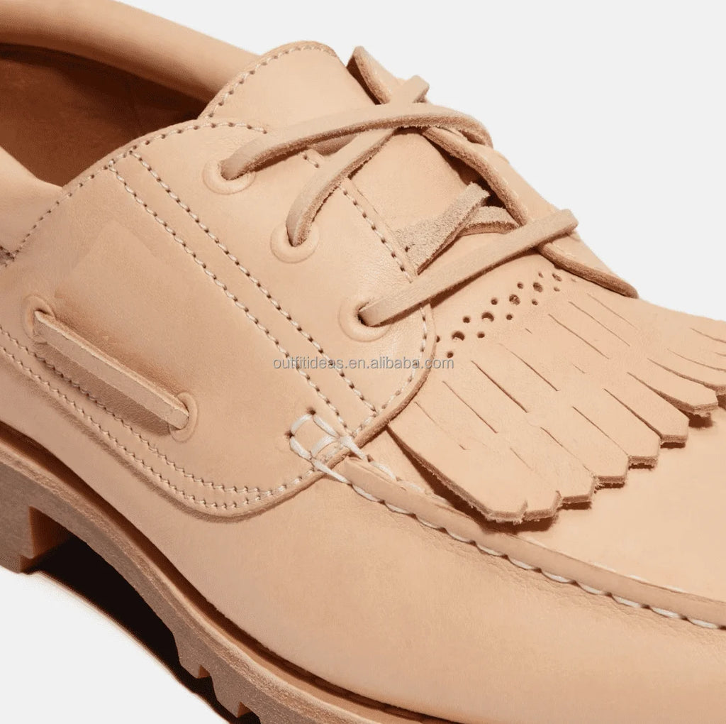 Unisex Men Trendy Sports Safety Construction Dress Shoes Oxfords Sneaker Trolling Boots Original 3-Eye Lug Handsewn Boat Shoes