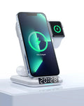 15W Wireless Charger Alarm Clock | 3-in-1 Fast Charging Desktop Station Tidesmit