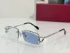 2026 Luxury Designer Photochromic Sunglasses High Quality Color-Changing Diamond Cut Brand Frameless Sun Glasses for Men Women