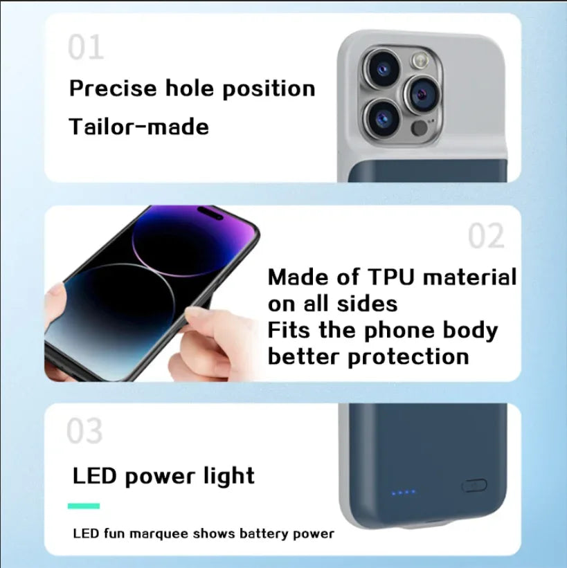Portable Charger for iPhone 15 Pro – 6800mAh Slim Power Bank Tidesmit