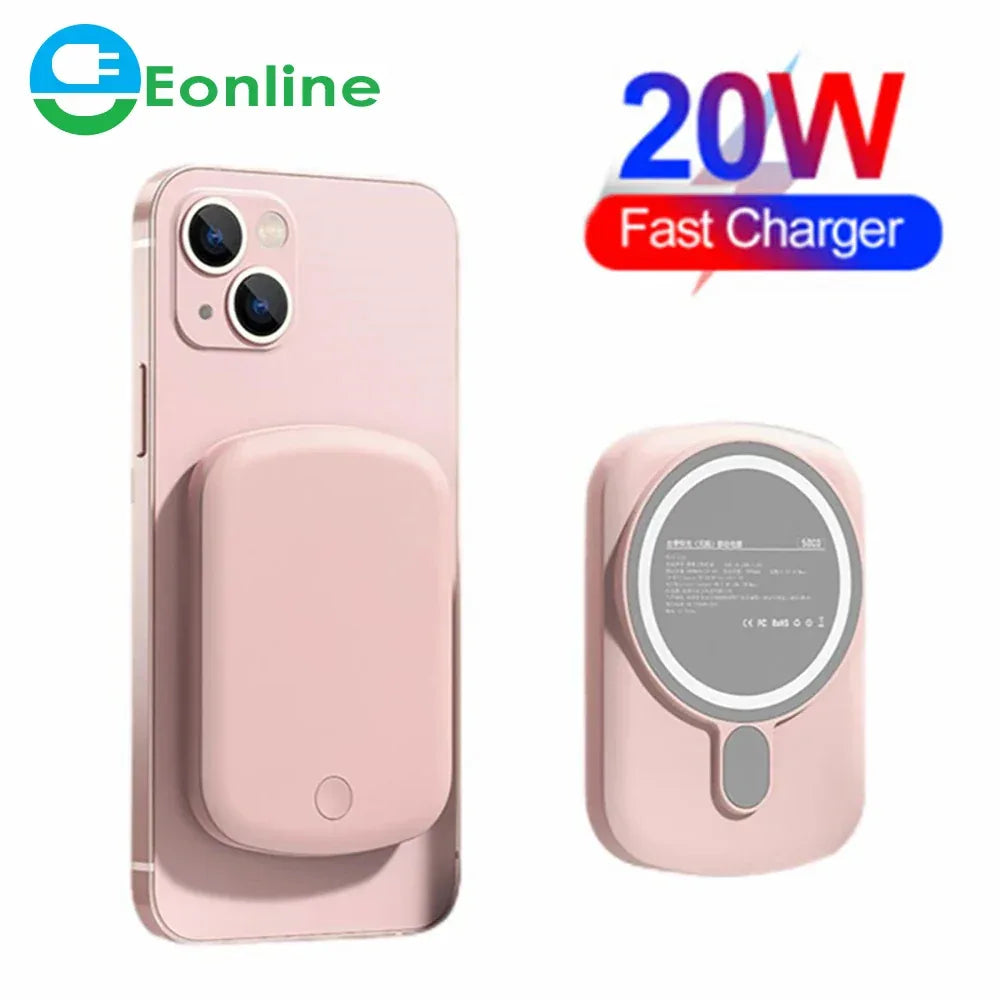 Magnetic Wireless Power Bank 10000mAh Fast Charger for iPhone Tidesmit