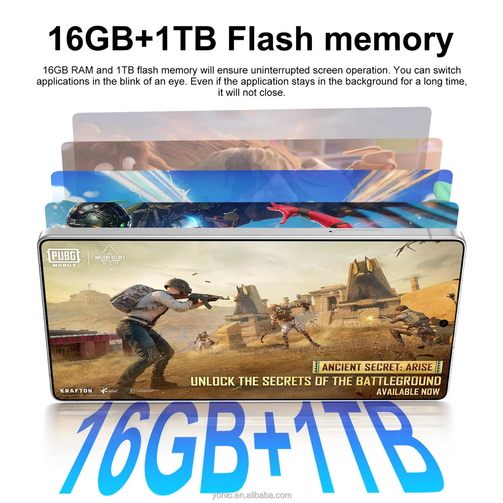 S26 Ultra 5G smartphone with 7.3 inch display 16GB RAM and 1TB storage showing side profile view