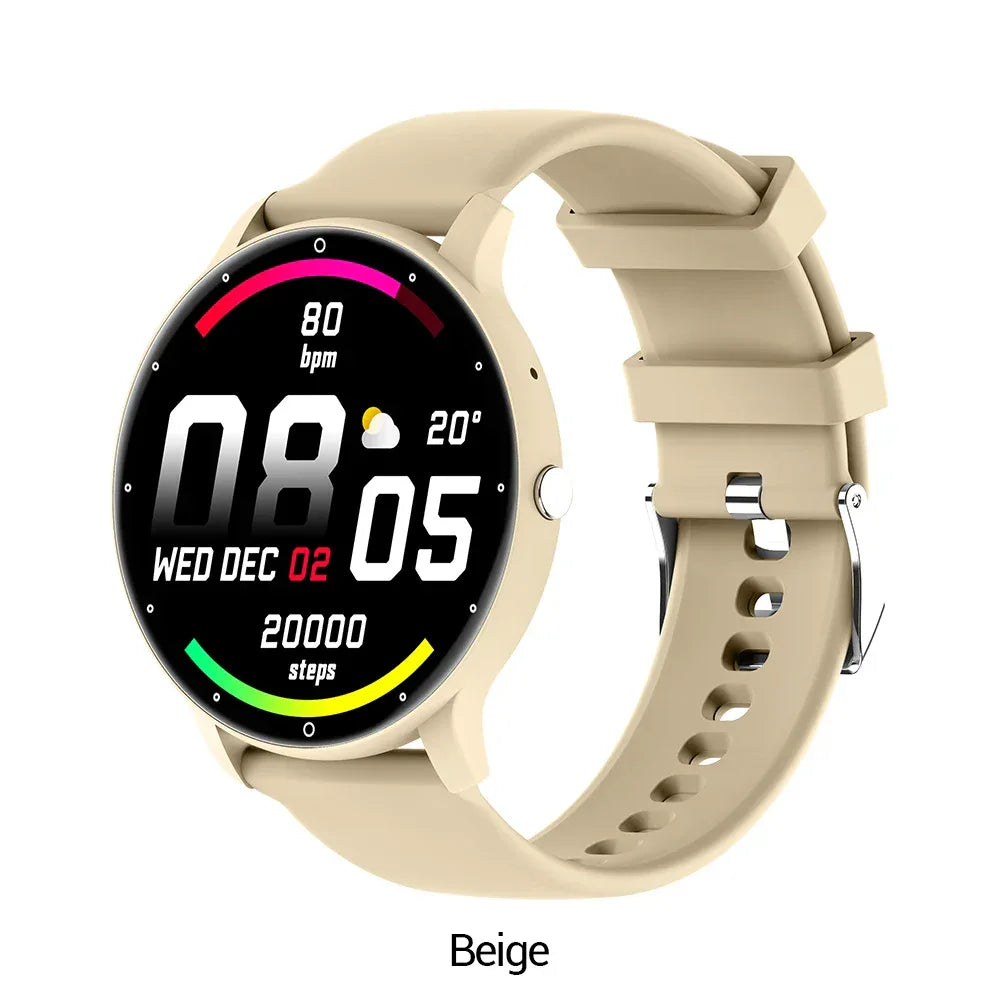 Fitness Smart Watch with Heart Rate Monitor & Blood Oxygen Sensor Beige My Store