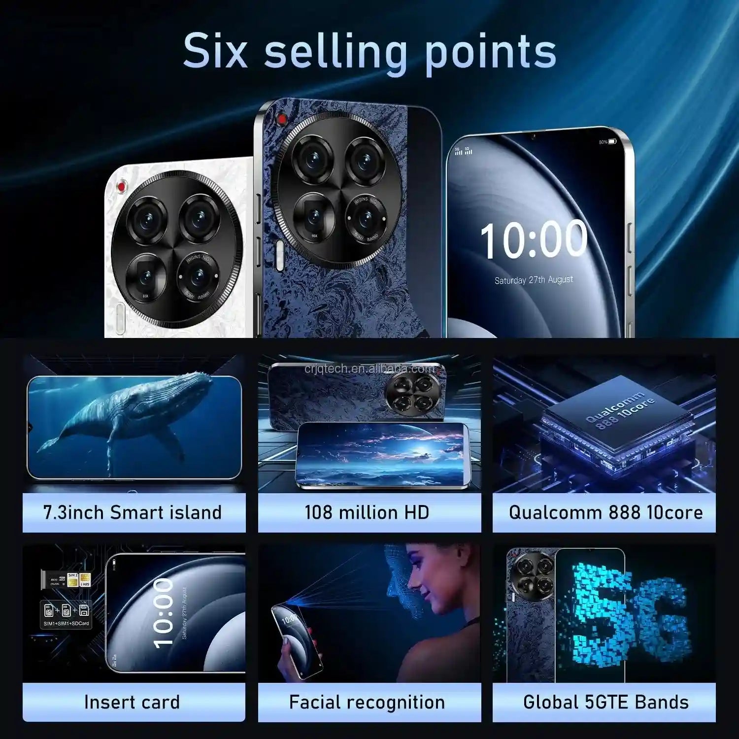 TECHNO NEW Original Camon 30 Pro Folding Mobile Phone James Business Dual-screen 108MP 5G Smartphone 865 Red Cowhide 12+512g Tidesmit