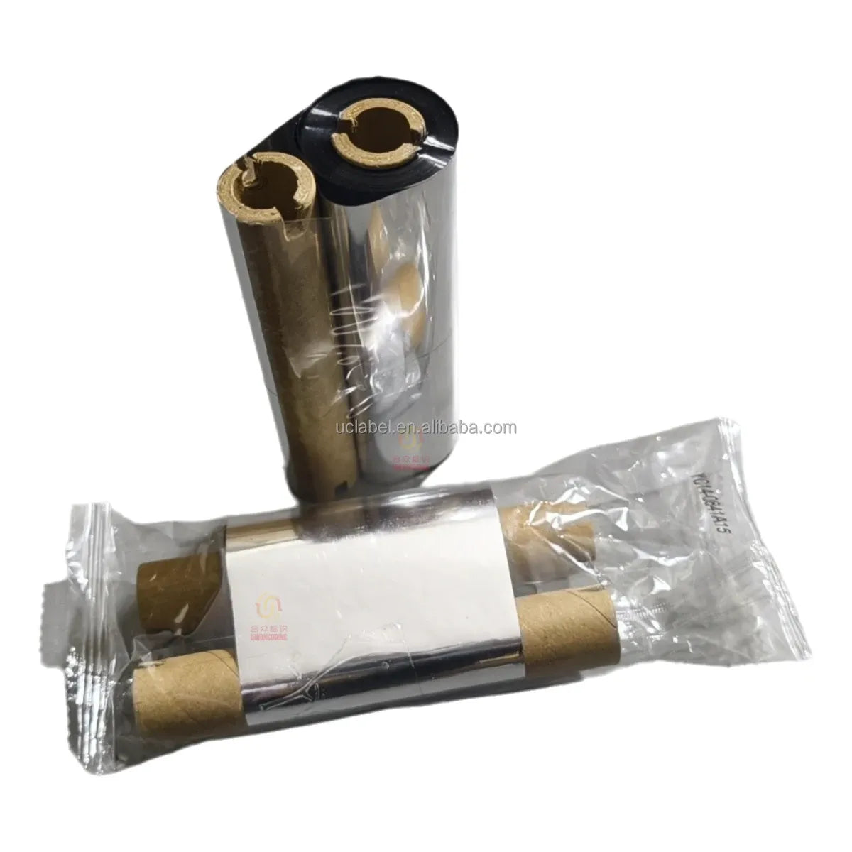 White Black Wax Resin Thermal Transfer Printing Ribbon Foil for Hot Stamping TTR 110*74 Compatible Label Printer