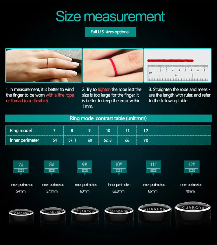 NFC RFID Smart Ring for Access Control - Rewritable CNC Metal Tidesmit
