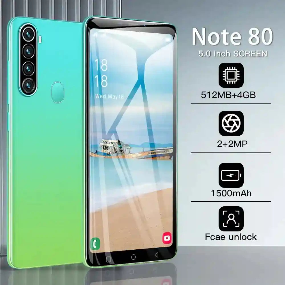 Note80 5.1-Inch HD Smartphone - Unlocked Mobile, 16GB, 1GB RAM Tidesmit