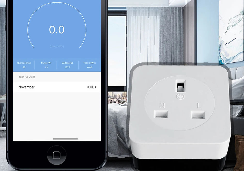 Tuya Smart Life WiFi Air Conditioner Plug Socket 16A UK US DE Outlet IR Remote Controller Alexa Google