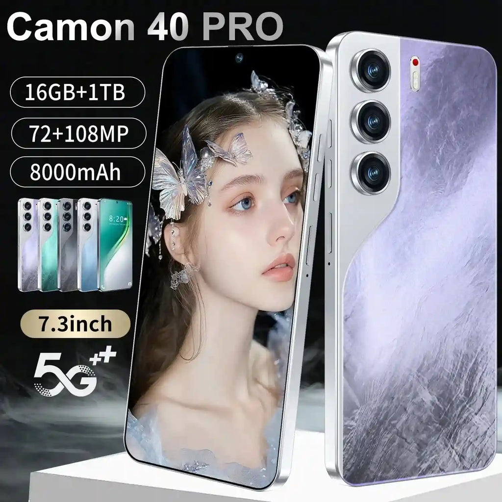 Camon 40 Pro 5G Smartphone | 16GB RAM, 1TB Storage - Purple Tidesmit