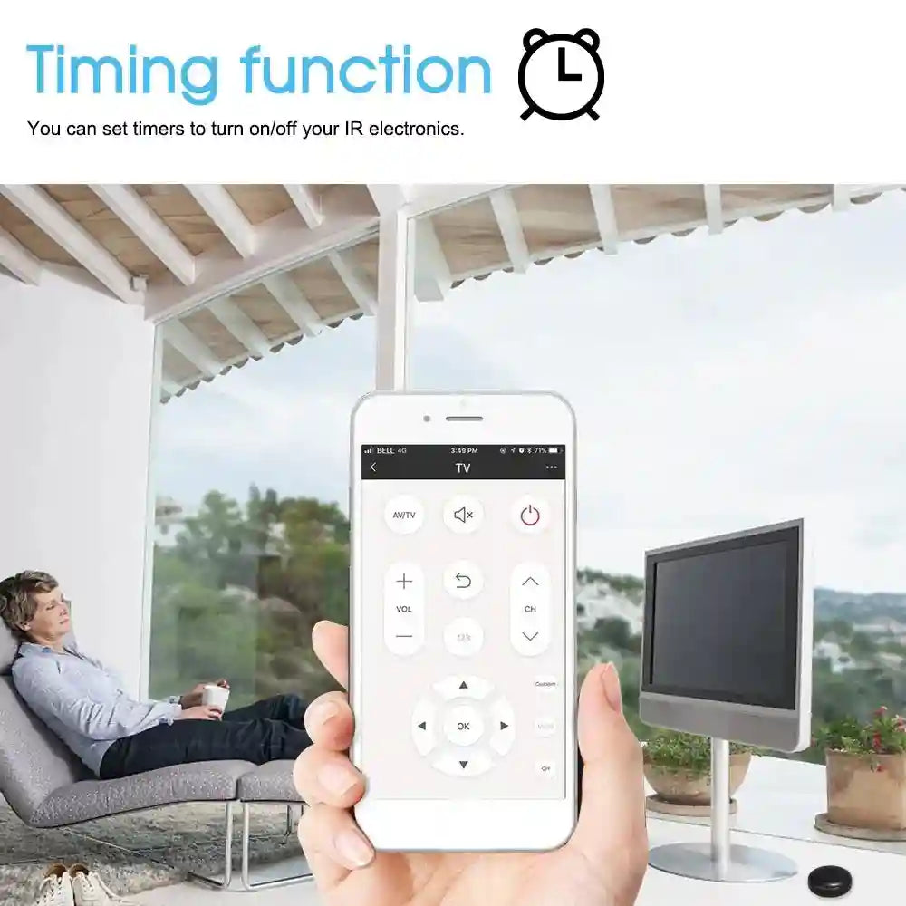 Smart WiFi IR Remote Control - Universal Home Hub Alexa Compatible Black Tidesmit