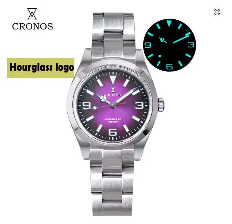 Cronos Luxury Men Watches 36mm Explore Climbing Series Couples Sport Watch NH35 PT5000Unisex Automatic Mechanical Watch 10Bar