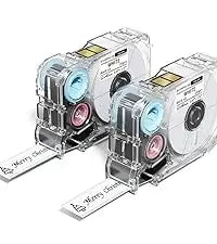 Multiple ribbon tape cartridges with satin tape and gold "Love you" print, shown angled