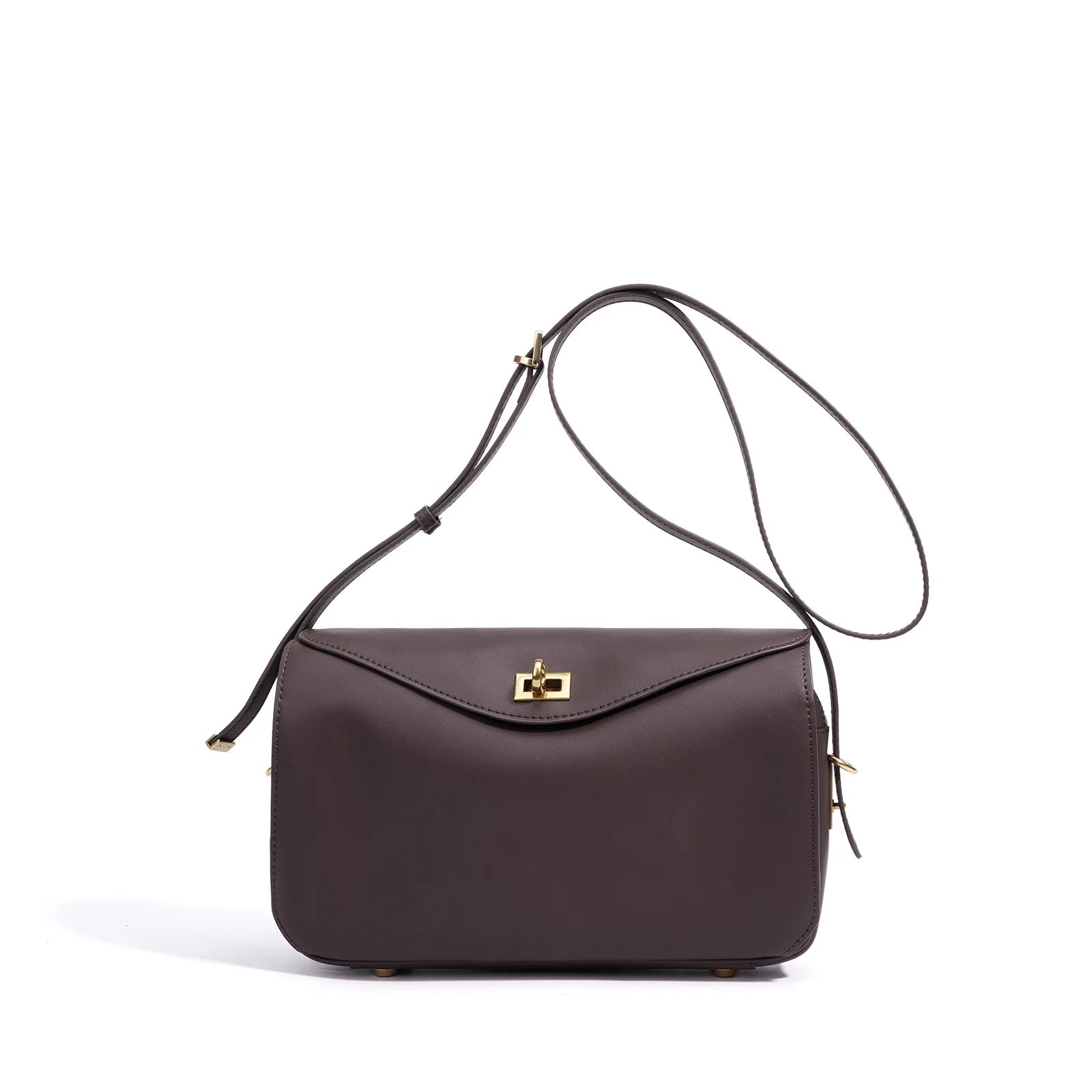 Early Spring 2026 High End Top Layer Cowhide Women Crossbody Bag Minimal Luxury Lightweight Shoulder Handbag