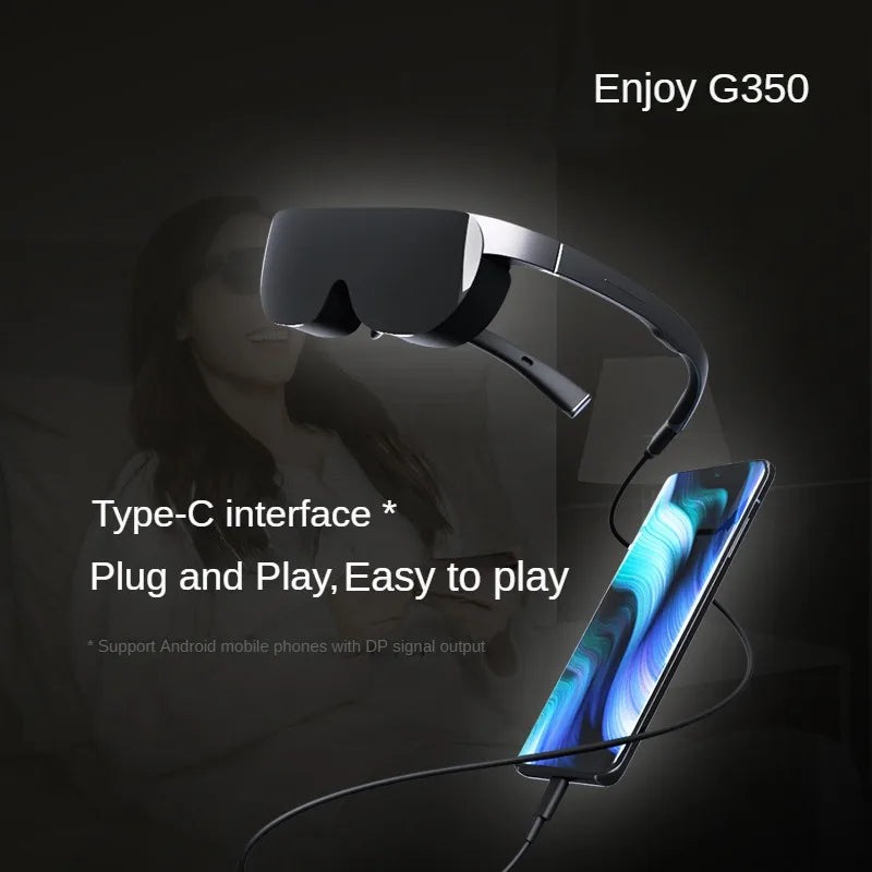GRAWOOW G350 Smart AR Glasses RTS 3D Movie Augmented Reality Head Display Non-VR AR Glasses for Smart Phone
