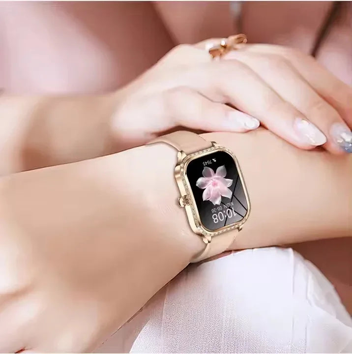 MK88 Waterproof Smartwatch - 1.75 Inch Fitness Tracker Pink/White My Store