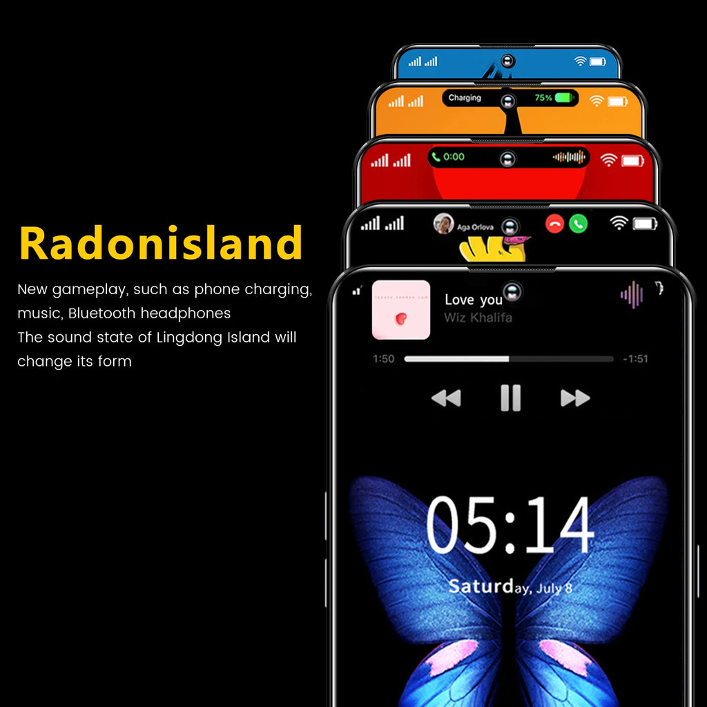 Tidesmit 7.3-inch 5G Android smartphone featuring dual SIM support for high-speed mobile connectivity