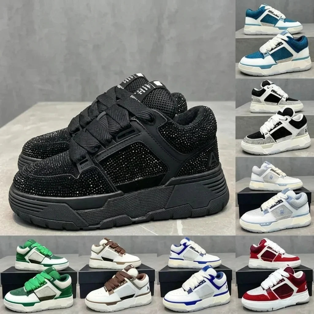Luxury Sports Custom Lace-Up Sneakers Ma-1 Best Selling Couple's Bone Men Women Leather Mesh Daily Toe Rubber Midsole