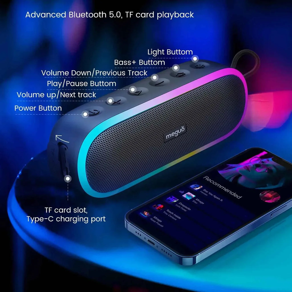 Portable Bluetooth Speaker: 24h Playtime Waterproof Wireless Audio My Store