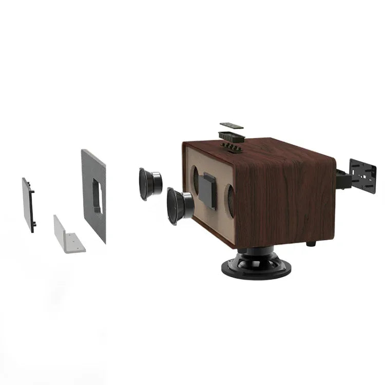 Wireless Karaoke Speaker with Dual Mics and Premium Wood Cabinet My Store