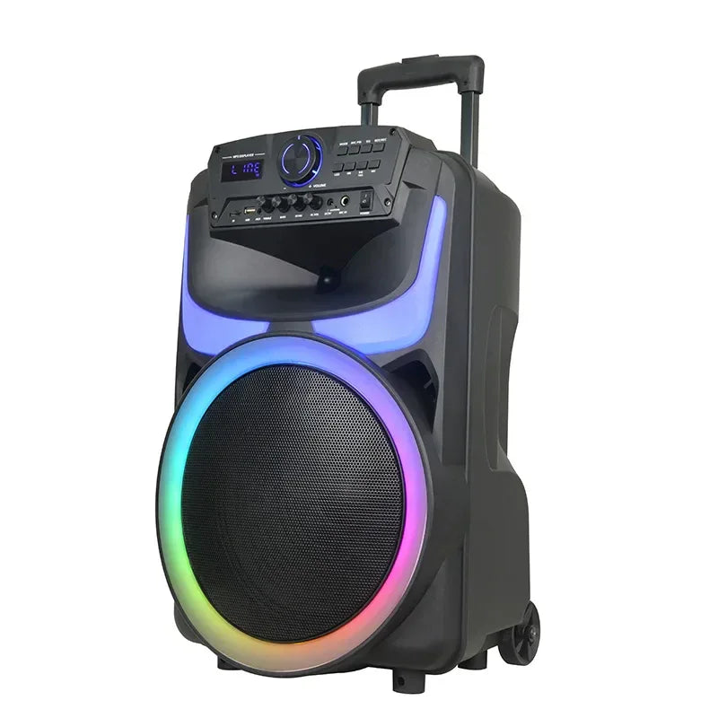 15 Inch Portable Bluetooth Trolley Speaker - CSN-1501 Plastic Cabinet My Store