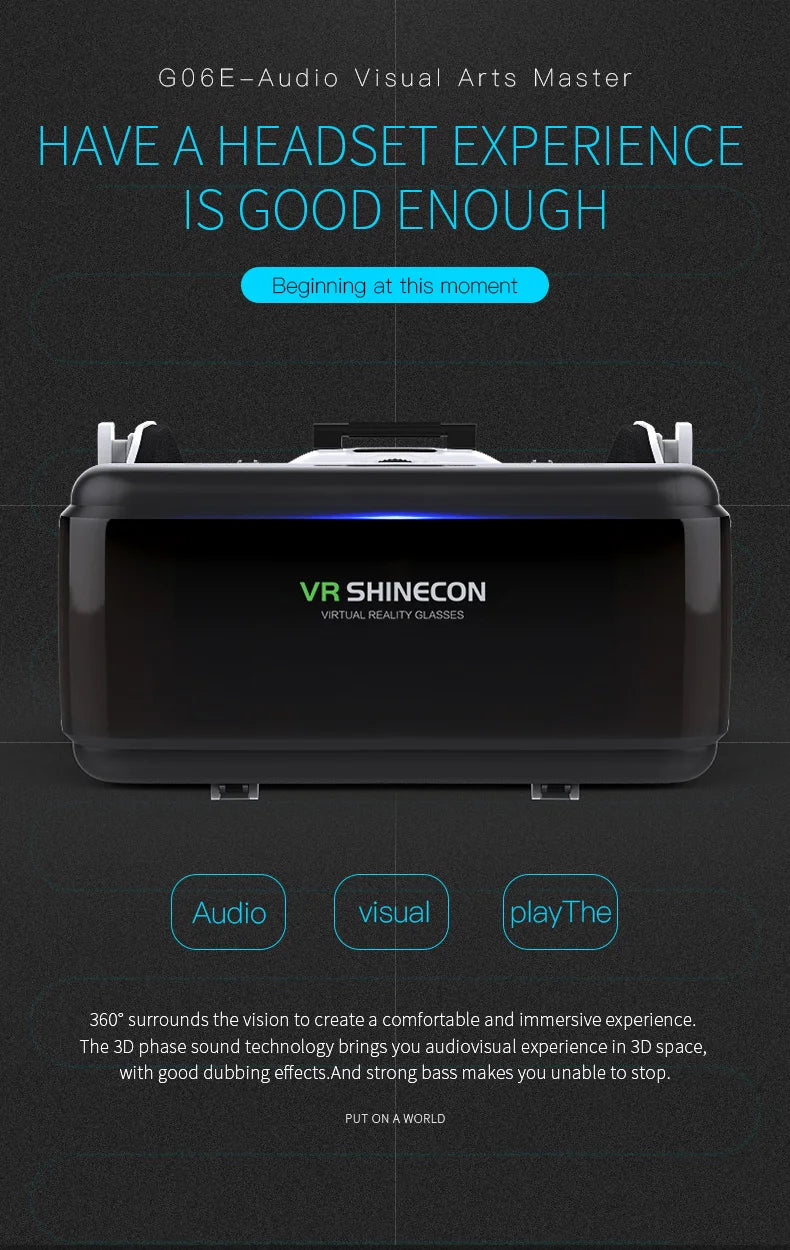 VR Headset for Smartphones | 3D Immersive Reality Smart Glasses Tidesmit