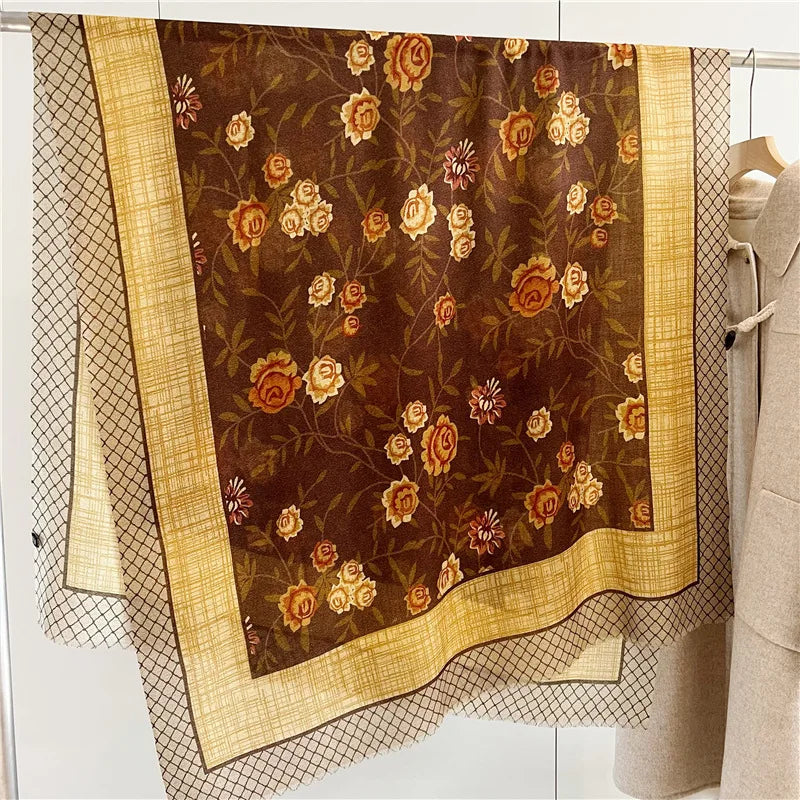 New Designer Warm Soft Pashmina Neck Scarves Shawl Blanket Water Soluble Lambs Luxury Wool Scarf