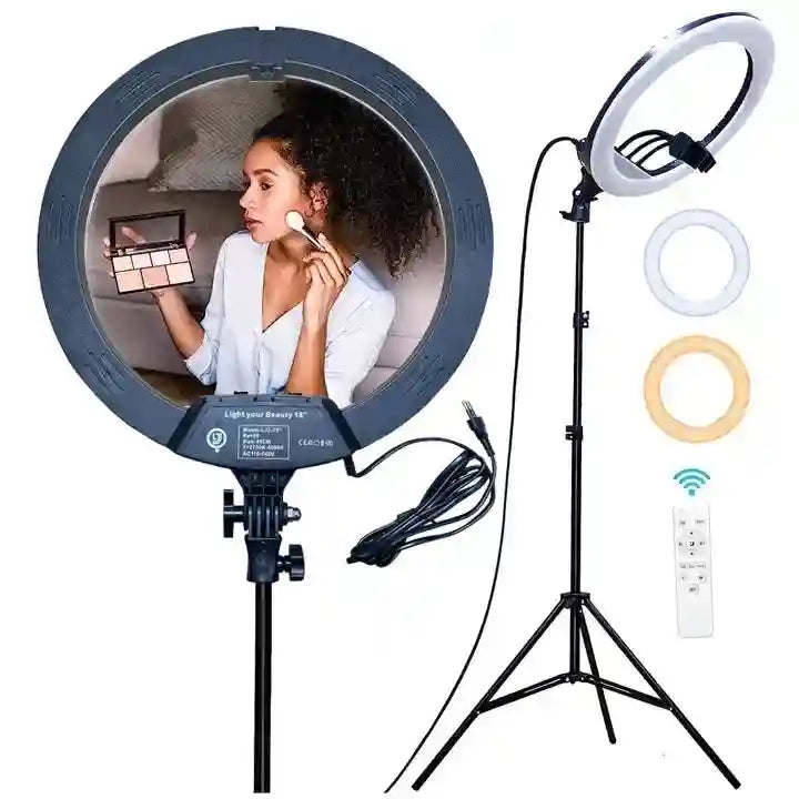 18 Inch LED Ring Light with Tripod and 3 Phone Holders | Tidesmit Tidesmit