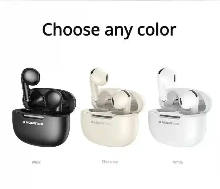 Monster N-Lite 208 Wireless Earbuds - 30H Playtime by Tidesmit Tidesmit
